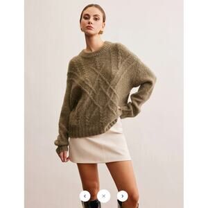 Commense Wool-Blend Twist Shift Sweater  SZ M